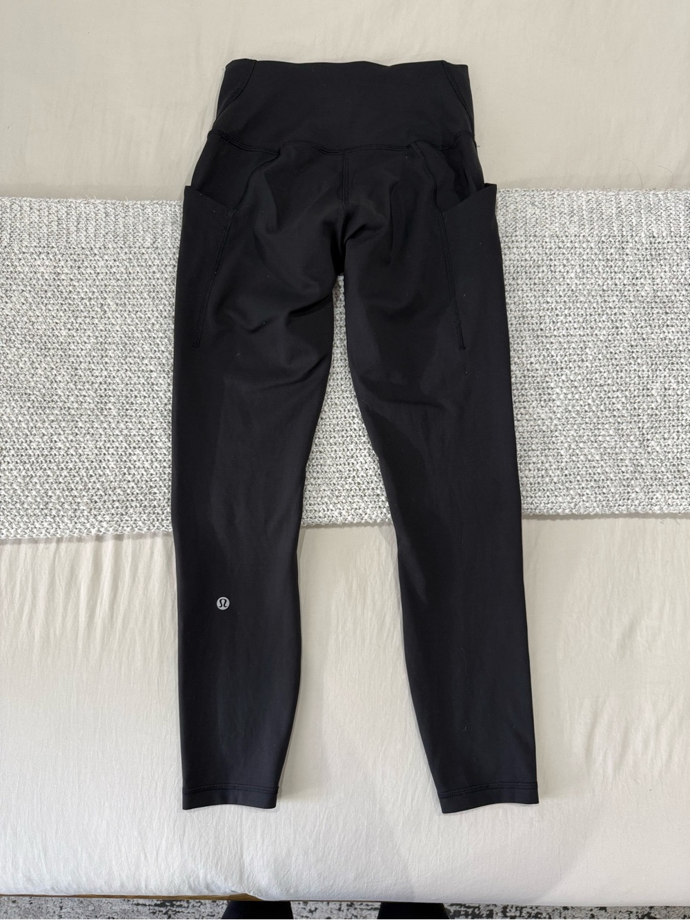 lululemon athletica Black Leggings with Reflective Logo